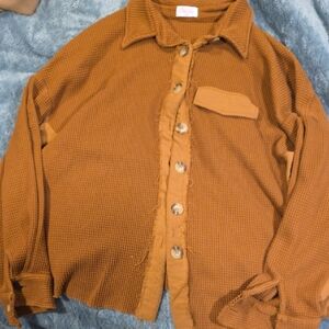 Oversized Waffle Knit Shacket.